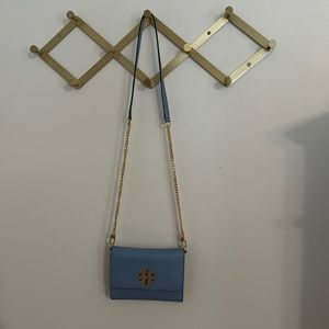 TORY BURCH crossbody handbag blue leather